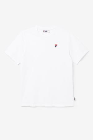 FILA Derion Tee Shirts White,Mens Clothing | CA.BEZSTY612